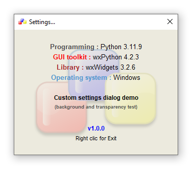 A new customized settings dialog (Phoenix) - wxPyWiki