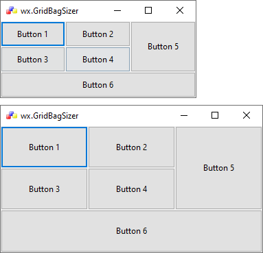 How to create a grid bag sizer (Phoenix) - wxPyWiki