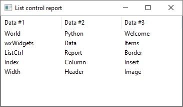 How to create a list control (info) - wxPyWiki