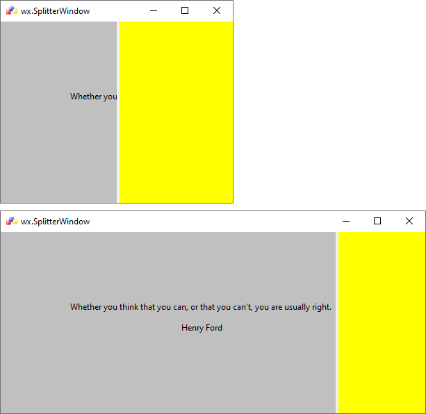 How to create a splitter window (Phoenix) - wxPyWiki