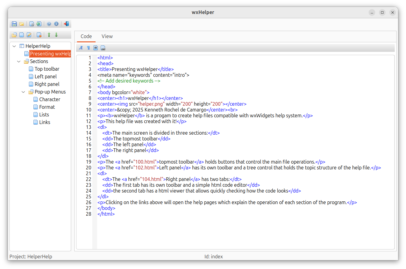 New FOSS (GPL) help authoring tool (Phoenix) - wxPyWiki